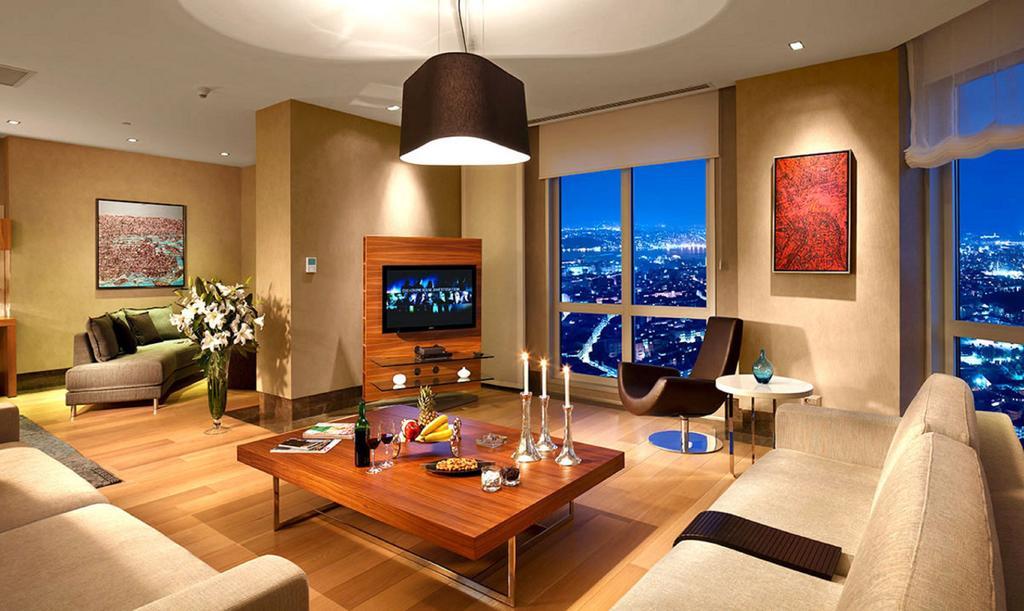 Fraser Place Anthill Estambul Exterior foto A living room in a luxury apartment
